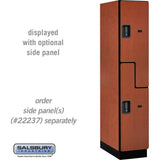 15" Wide Double Tier 'S' Style Designer Wood Locker - 1 Wide - 6 Feet High - 24" Deep by Salsbury