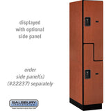 15" Wide Double Tier 'S' Style Designer Wood Locker - 1 Wide - 6 Feet High - 24" Deep by Salsbury