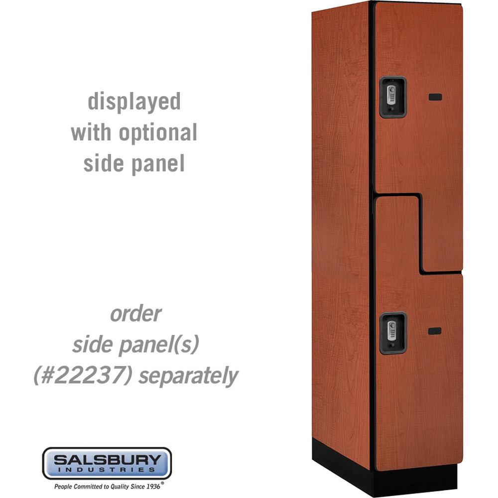 15" Wide Double Tier 'S' Style Designer Wood Locker - 1 Wide - 6 Feet High - 24" Deep by Salsbury