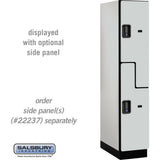 15" Wide Double Tier 'S' Style Designer Wood Locker - 1 Wide - 6 Feet High - 24" Deep by Salsbury