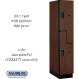 15" Wide Double Tier 'S' Style Designer Wood Locker - 1 Wide - 6 Feet High - 24" Deep by Salsbury
