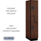 15" Wide Double Tier 'S' Style Designer Wood Locker - 1 Wide - 6 Feet High - 24" Deep by Salsbury