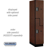 15" Wide Double Tier 'S' Style Designer Wood Locker - 1 Wide - 6 Feet High - 24" Deep by Salsbury