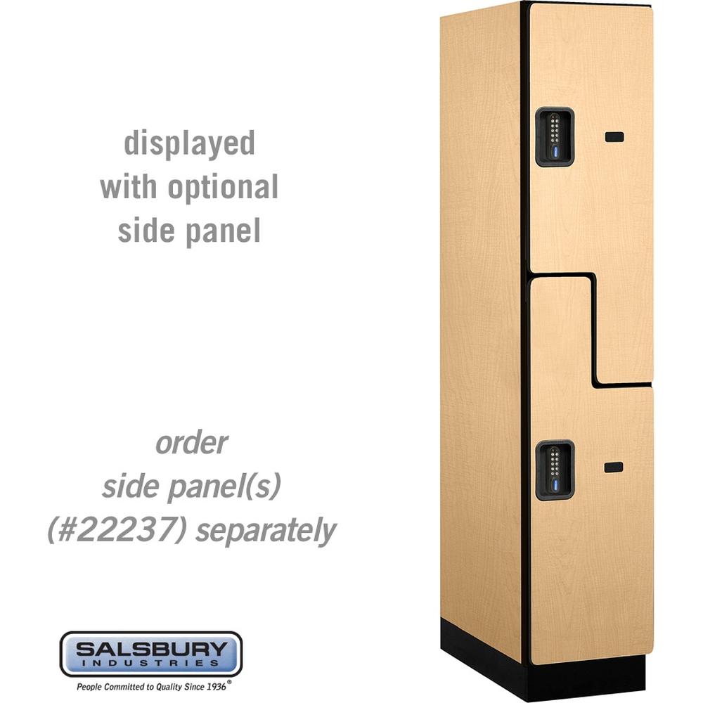 15" Wide Double Tier 'S' Style Designer Wood Locker - 1 Wide - 6 Feet High - 24" Deep by Salsbury