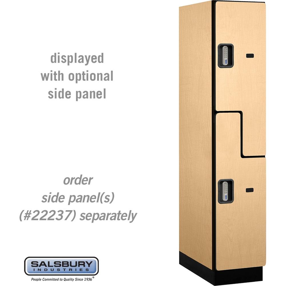 15" Wide Double Tier 'S' Style Designer Wood Locker - 1 Wide - 6 Feet High - 24" Deep by Salsbury