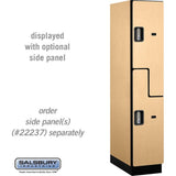 15" Wide Double Tier 'S' Style Designer Wood Locker - 1 Wide - 6 Feet High - 24" Deep by Salsbury