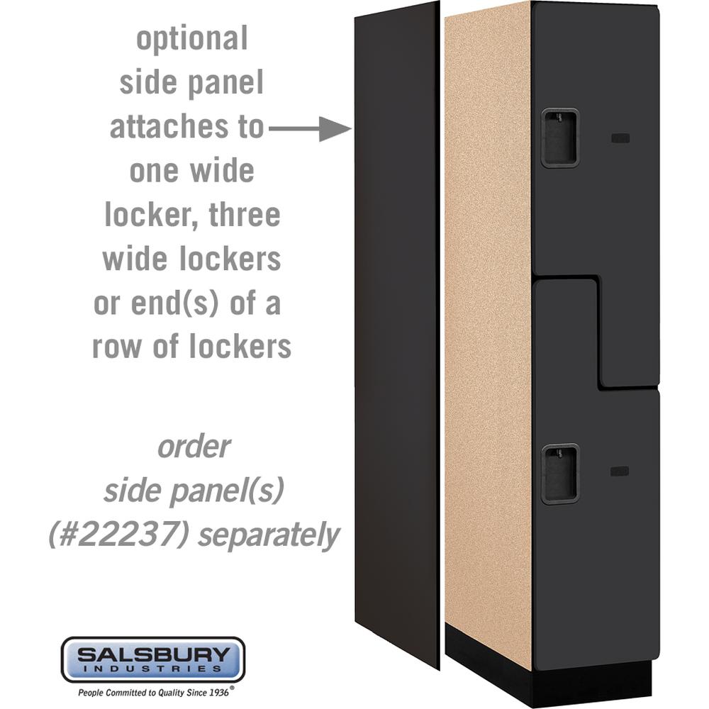15" Wide Double Tier 'S' Style Designer Wood Locker - 1 Wide - 6 Feet High - 24" Deep by Salsbury