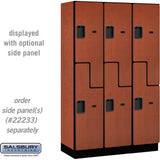 15" Wide Double Tier 'S' Style Designer Wood Locker - 3 Wide - 6 Feet High - 18" Deep by Salsbury