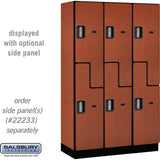 15" Wide Double Tier 'S' Style Designer Wood Locker - 3 Wide - 6 Feet High - 18" Deep by Salsbury