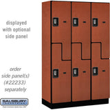 15" Wide Double Tier 'S' Style Designer Wood Locker - 3 Wide - 6 Feet High - 18" Deep by Salsbury