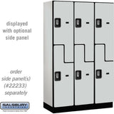15" Wide Double Tier 'S' Style Designer Wood Locker - 3 Wide - 6 Feet High - 18" Deep by Salsbury