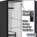 15" Wide Double Tier 'S' Style Designer Wood Locker - 3 Wide - 6 Feet High - 18" Deep by Salsbury