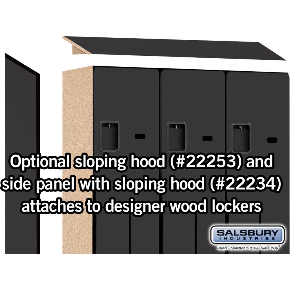 15" Wide Double Tier 'S' Style Designer Wood Locker - 3 Wide - 6 Feet High - 18" Deep by Salsbury