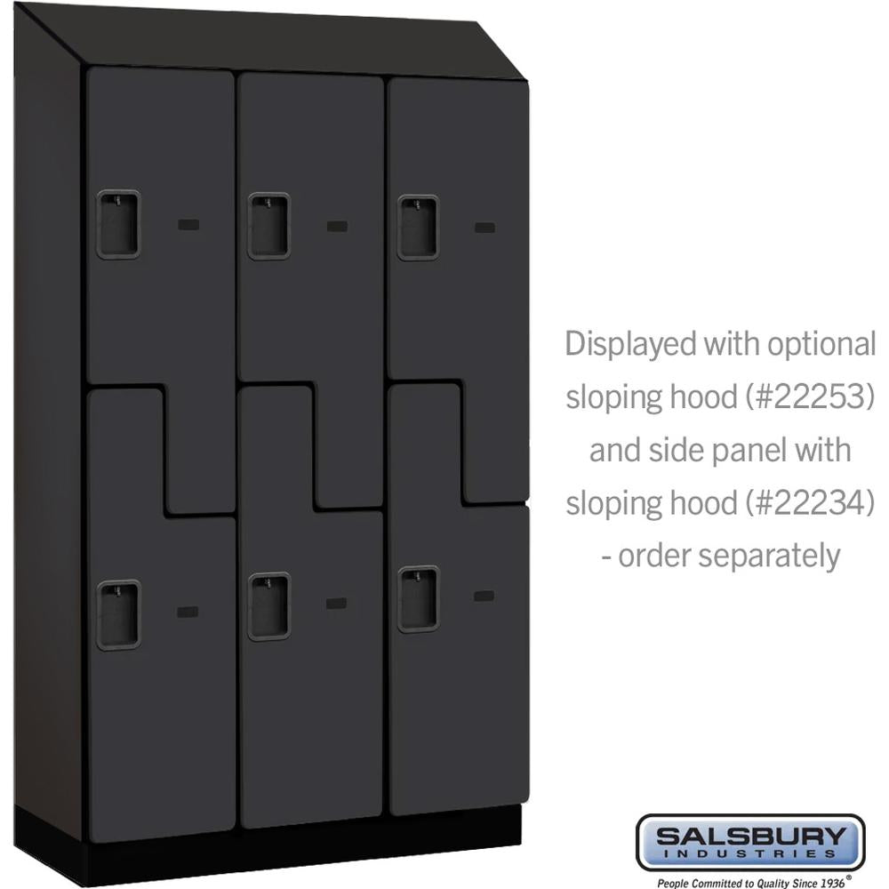 15" Wide Double Tier 'S' Style Designer Wood Locker - 3 Wide - 6 Feet High - 18" Deep by Salsbury