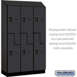 15" Wide Double Tier 'S' Style Designer Wood Locker - 3 Wide - 6 Feet High - 18" Deep by Salsbury
