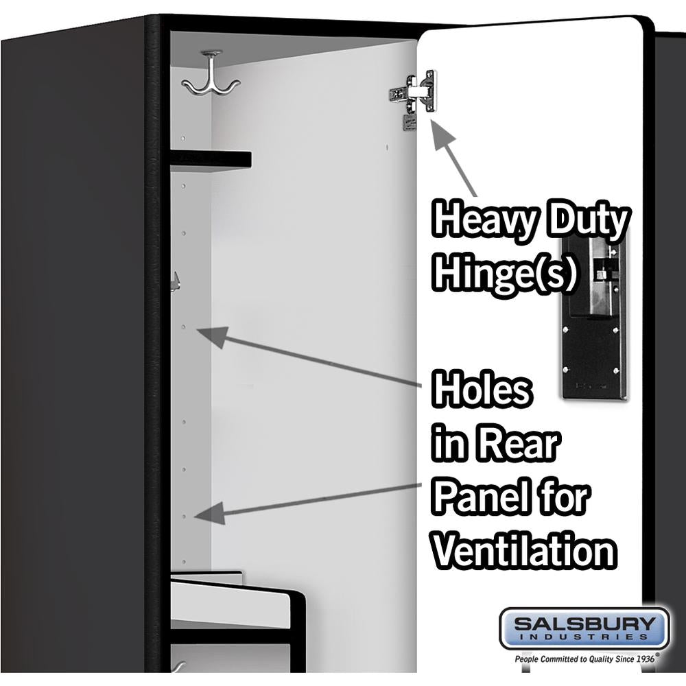 15" Wide Double Tier 'S' Style Designer Wood Locker - 3 Wide - 6 Feet High - 21" Deep by Salsbury