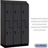 15" Wide Double Tier 'S' Style Designer Wood Locker - 3 Wide - 6 Feet High - 21" Deep by Salsbury
