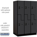 15" Wide Double Tier 'S' Style Designer Wood Locker - 3 Wide - 6 Feet High - 24" Deep by Salsbury