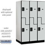 15" Wide Double Tier 'S' Style Designer Wood Locker - 3 Wide - 6 Feet High - 24" Deep by Salsbury