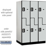 15" Wide Double Tier 'S' Style Designer Wood Locker - 3 Wide - 6 Feet High - 24" Deep by Salsbury