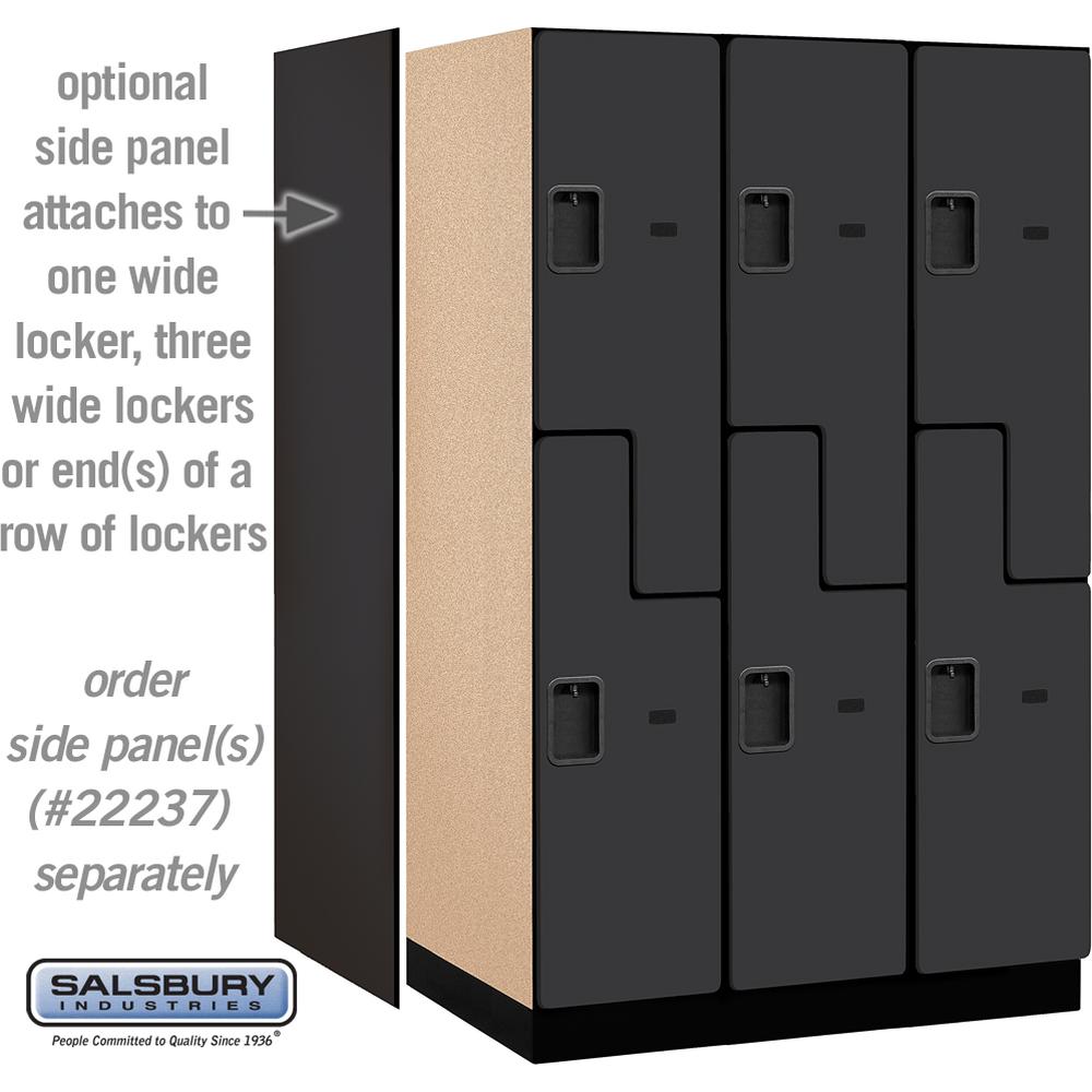 15" Wide Double Tier 'S' Style Designer Wood Locker - 3 Wide - 6 Feet High - 24" Deep by Salsbury