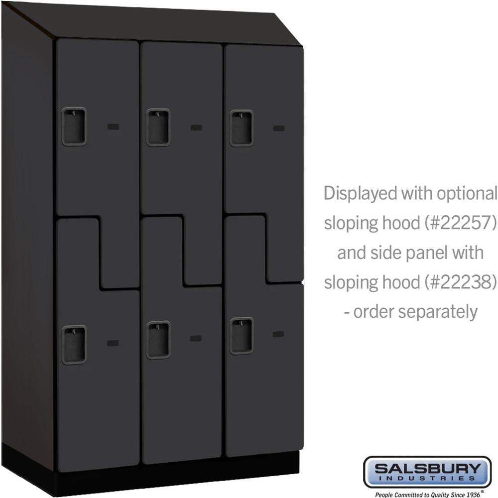 15" Wide Double Tier 'S' Style Designer Wood Locker - 3 Wide - 6 Feet High - 24" Deep by Salsbury