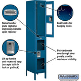 15" Wide Double Tier See-Through Metal Locker - 1 Wide - 6 Feet High - 18" Deep by Salsbury