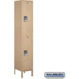 15" Wide Double Tier Standard Metal Locker - 1 Wide - 6 Feet High - 15" Deep by Salsbury