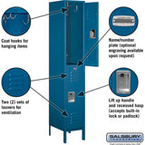 15" Wide Double Tier Standard Metal Locker - 1 Wide - 6 Feet High - 18" Deep by Salsbury
