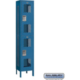 15" Wide Double Tier Vented Metal Locker - 1 Wide - 6 Feet High - 15" Deep by Salsbury