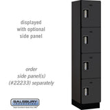 15" Wide Four Tier Designer Wood Locker - 1 Wide - 6 Feet High - 18" Deep by Salsbury