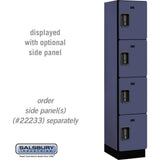 15" Wide Four Tier Designer Wood Locker - 1 Wide - 6 Feet High - 18" Deep by Salsbury