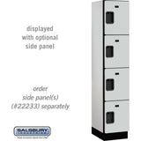 15" Wide Four Tier Designer Wood Locker - 1 Wide - 6 Feet High - 18" Deep by Salsbury