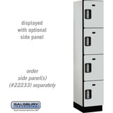 15" Wide Four Tier Designer Wood Locker - 1 Wide - 6 Feet High - 18" Deep by Salsbury
