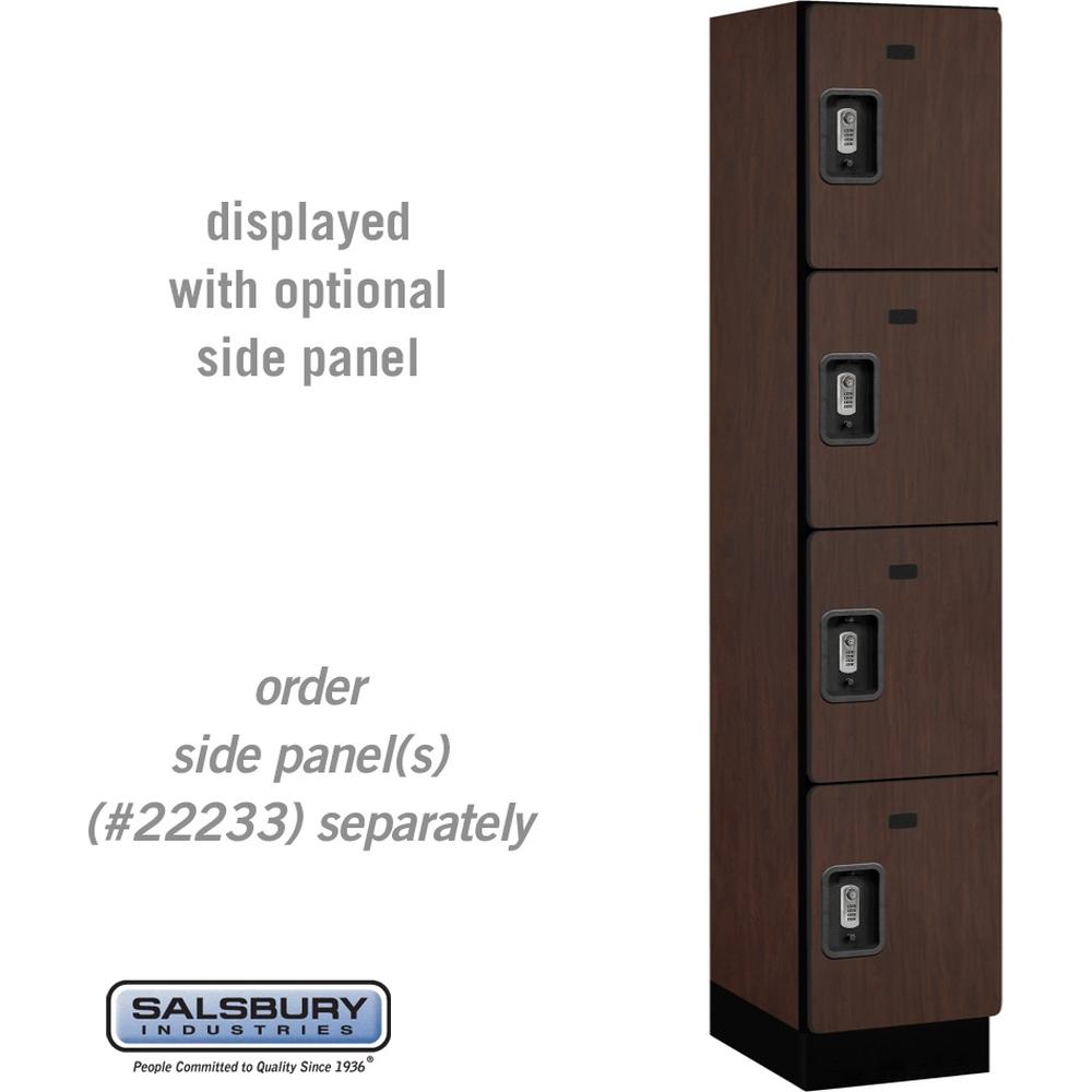 15" Wide Four Tier Designer Wood Locker - 1 Wide - 6 Feet High - 18" Deep by Salsbury