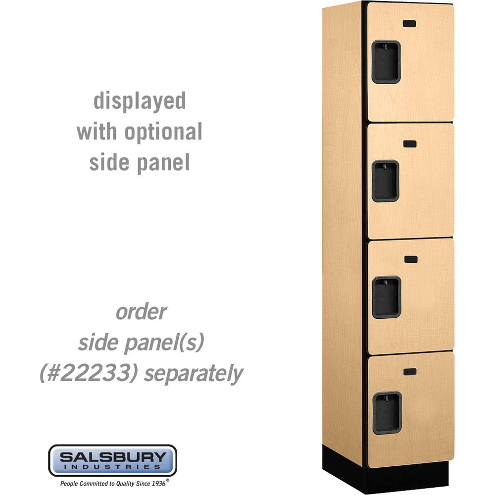 15" Wide Four Tier Designer Wood Locker - 1 Wide - 6 Feet High - 18" Deep by Salsbury