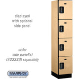 15" Wide Four Tier Designer Wood Locker - 1 Wide - 6 Feet High - 18" Deep by Salsbury