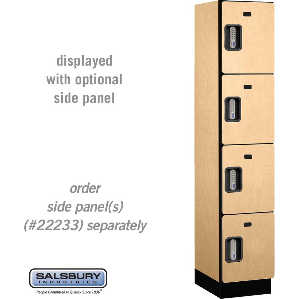 15" Wide Four Tier Designer Wood Locker - 1 Wide - 6 Feet High - 18" Deep by Salsbury