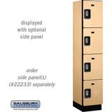 15" Wide Four Tier Designer Wood Locker - 1 Wide - 6 Feet High - 18" Deep by Salsbury