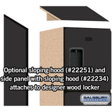 15" Wide Four Tier Designer Wood Locker - 1 Wide - 6 Feet High - 18" Deep by Salsbury