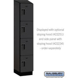 15" Wide Four Tier Designer Wood Locker - 1 Wide - 6 Feet High - 18" Deep by Salsbury