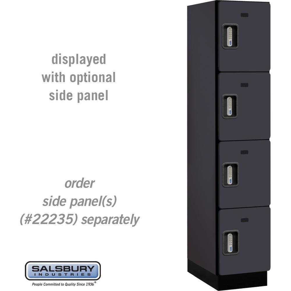 15" Wide Four Tier Designer Wood Locker - 1 Wide - 6 Feet High - 21" Deep by Salsbury