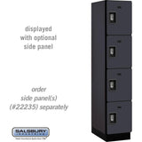 15" Wide Four Tier Designer Wood Locker - 1 Wide - 6 Feet High - 21" Deep by Salsbury