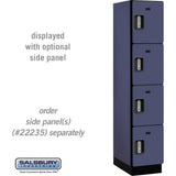 15" Wide Four Tier Designer Wood Locker - 1 Wide - 6 Feet High - 21" Deep by Salsbury
