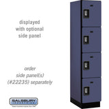 15" Wide Four Tier Designer Wood Locker - 1 Wide - 6 Feet High - 21" Deep by Salsbury