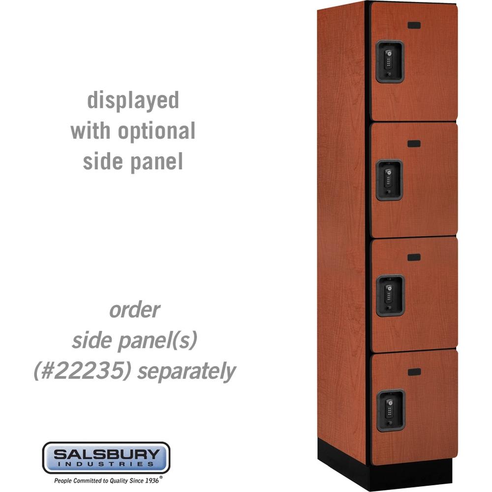 15" Wide Four Tier Designer Wood Locker - 1 Wide - 6 Feet High - 21" Deep by Salsbury