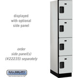 15" Wide Four Tier Designer Wood Locker - 1 Wide - 6 Feet High - 21" Deep by Salsbury