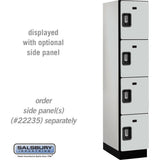 15" Wide Four Tier Designer Wood Locker - 1 Wide - 6 Feet High - 21" Deep by Salsbury