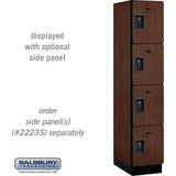 15" Wide Four Tier Designer Wood Locker - 1 Wide - 6 Feet High - 21" Deep by Salsbury