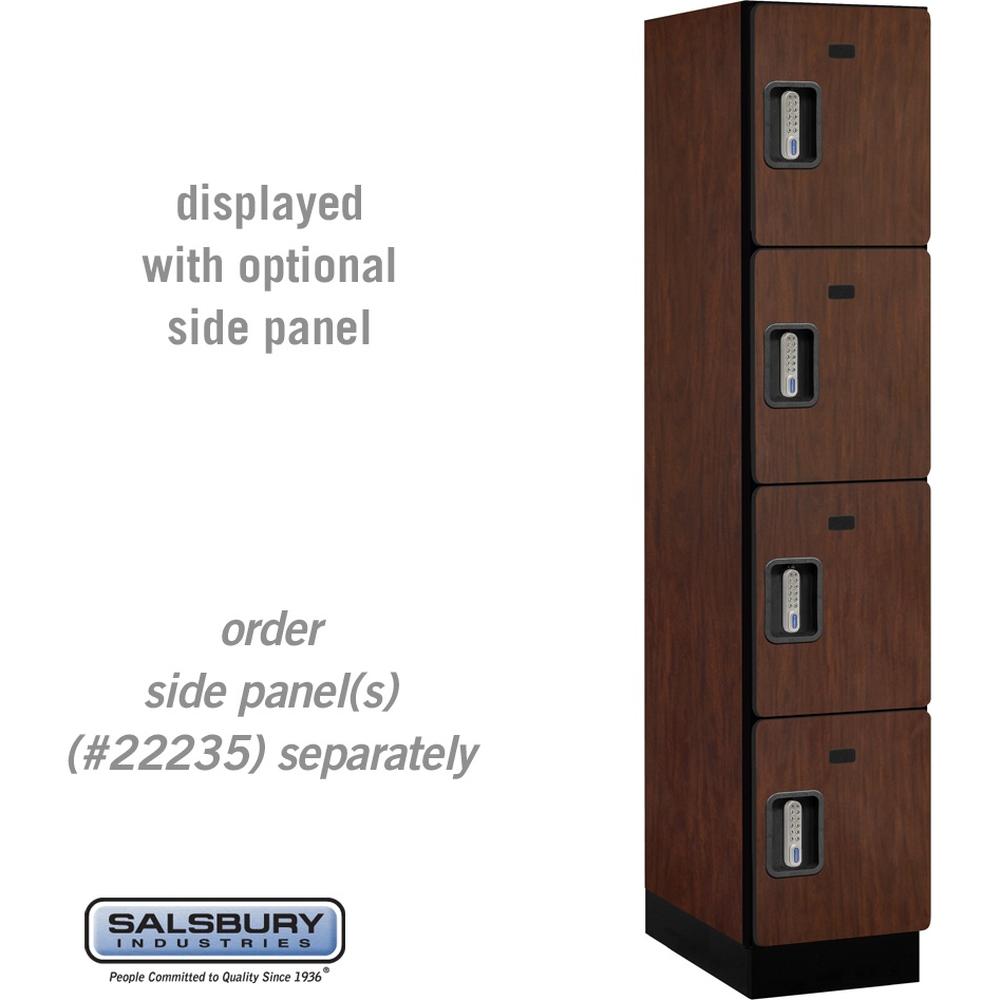15" Wide Four Tier Designer Wood Locker - 1 Wide - 6 Feet High - 21" Deep by Salsbury